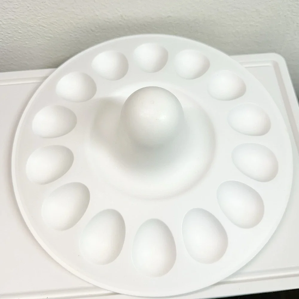 Tupperware White Deviled Egg Keeper Insert Trays Set of 2 Replacement Parts‎